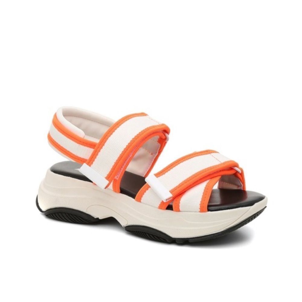 Mix No. 6 Orange and White Sporty Sandals
